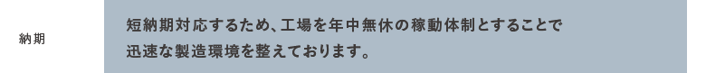 短納期